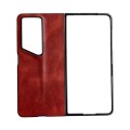 For Honor Magic V2 RSR Porsche Design Crazy Horse Pattern Folding Leather Phone Case(Red)