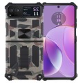 For Motorola Razr 40 Camouflage Armor Kickstand TPU + PC Magnetic Phone Case(Army Green)