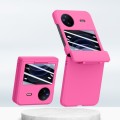 For vivo X Flip PC Skin Feel Integrated Foldable Mid Shaft Phone Case(Rose Red)