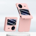 For vivo X Flip PC Skin Feel Integrated Foldable Mid Shaft Phone Case(Pink)