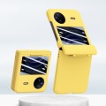 For vivo X Flip PC Skin Feel Integrated Foldable Mid Shaft Phone Case(Yellow)