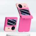 For vivo X Flip PC Skin Feel Integrated Foldable Mid Shaft Phone Case(Rose Pink)