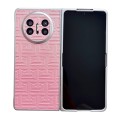 For Huawei Mate X5 Pearlescent Paint Gradient Geometric Leather Phone Case(Pink)