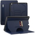 For iPad 10.2 2021 / 2020 / 10.5 Notebook Magnetic Leather Tablet Case(Navy Blue)