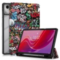 For Lenovo Tab M11 / Xiaoxin Pad 2024 Acrylic 3-Fold Painted Smart Leather Tablet Case(Graffiti)