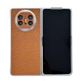 For Huawei Mate X5 Pearlescent Paint Diamond Shaped Checkered Leather Phone Case(Brown)