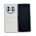 For Huawei Mate X5 Pearlescent Paint Diamond Shaped Checkered Leather Phone Case(Silver)
