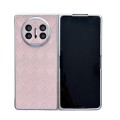 For Huawei Mate X5 Pearlescent Paint Diamond Shaped Checkered Leather Phone Case(Pink)