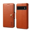 For Google Pixel 6 Pro Denior Cowhide Texture Wallet Style Leather Phone Case(Brown)