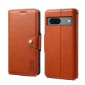 For Google Pixel 7 5G Denior Cowhide Texture Wallet Style Leather Phone Case(Brown)