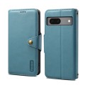 For Google Pixel 7 5G Denior Cowhide Texture Wallet Style Leather Phone Case(Blue)
