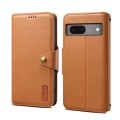 For Google Pixel 7 5G Denior Cowhide Texture Wallet Style Leather Phone Case(Khaki)