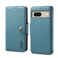 For Google Pixel 8 Denior Cowhide Texture Wallet Style Leather Phone Case(Blue)