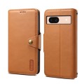 For Google Pixel 8a Denior Cowhide Texture Wallet Style Leather Phone Case(Khaki)