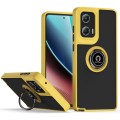 For Motorola Moto G Stylus 5G 2024 Q Shadow 1 Series TPU + PC Phone Case with Ring(Yellow)