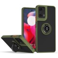 For Motorola Moto G24 / G04 Q Shadow 1 Series TPU + PC Phone Case with Ring(Army Green)
