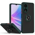 For OPPO A78 5G Q Shadow 1 Series TPU + PC Phone Case with Ring(Dark Green)