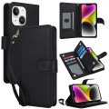 For iPhone 14 Multi-Card Wallet RFID Leather Phone Case(Black)