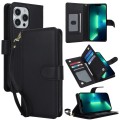 For iPhone 13 Pro Multi-Card Wallet RFID Leather Phone Case(Black)