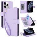 For iPhone 11 Pro Multi-Card Wallet RFID Leather Phone Case(Light Purple)