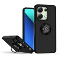 For Xiaomi Redmi Note 13 4G Q Shadow 1 Series TPU + PC Phone Case with Ring(Black+Black)