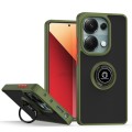 For Xiaomi Redmi Note 13 Pro 4G Q Shadow 1 Series TPU + PC Phone Case with Ring(Army Green)