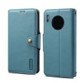 For Huawei Mate 30 Denior Cowhide Texture Wallet Style Leather Phone Case(Blue)