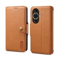 For Huawei nova 11 Denior Cowhide Texture Wallet Style Leather Phone Case(Khaki)