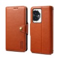 For Honor 100 Denior Cowhide Texture Wallet Style Leather Phone Case(Brown)