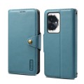 For Honor 100 Denior Cowhide Texture Wallet Style Leather Phone Case(Blue)