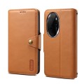 For Honor 100 Pro Denior Cowhide Texture Wallet Style Leather Phone Case(Khaki)