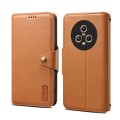 For Honor Magic5 Denior Cowhide Texture Wallet Style Leather Phone Case(Khaki)