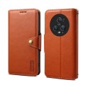 For Honor Magic5 Pro Denior Cowhide Texture Wallet Style Leather Phone Case(Brown)