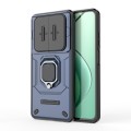 For Realme 12 5G Global Sliding Camshield TPU + PC Shockproof Phone Case with Holder(Blue)