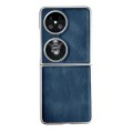 For Huawei P50 Pocket Skin Feel Leather Texture Pearlescent Paint Shockproof Phone Case(Blue)