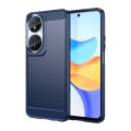 For Honor 90 Smart Carbon Fiber Brushed Texture TPU Phone Case(Blue)