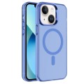 For iPhone 13 Electroplated IMD Magsafe PC Hybrid TPU Phone Case(Blue)