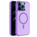 For iPhone 12 Pro Max Electroplated IMD Magsafe PC Hybrid TPU Phone Case(Purple)
