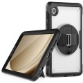 For Samsung Galaxy Tab A9 Honeycomb Hand Grip Turntable Stand Tablet Case(Transparent)