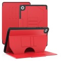 For Samsung Galaxy Tab A9+ Notebook Magnetic Leather Tablet Case(Red)