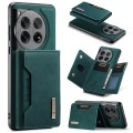 For OnePlus 12 DG.MING M2 Series 3-Fold Multi Card Bag + Magnetic Phone Case(Green)