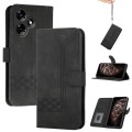 For Infinix Hot 30 Cubic Skin Feel Flip Leather Phone Case(Black)