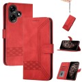 For Infinix Hot 30 Cubic Skin Feel Flip Leather Phone Case(Red)