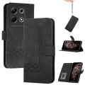 For Infinix Note 30 4G Cubic Skin Feel Flip Leather Phone Case(Black)