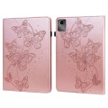 For Lenovo Tab M11 / Xiaoxin Pad 11 2024 Embossed Butterfly Pattern Leather Tablet Case(Pink)