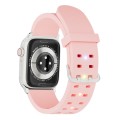 For Apple Watch Series 9 45mm Luminous Colorful Light Silicone Watch Band(Pink)