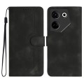 For Tecno Camon 20/20 Pro 4G Heart Pattern Skin Feel Leather Phone Case(Black)
