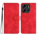 For Tecno Spark Go 2023 Heart Pattern Skin Feel Leather Phone Case(Red)