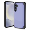 For Samsung Galaxy S21 5G 3 in 1 Flip Holder Phone Case(Light Purple)