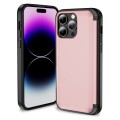 For iPhone 14 Pro 3 in 1 Flip Holder Phone Case(Pink)